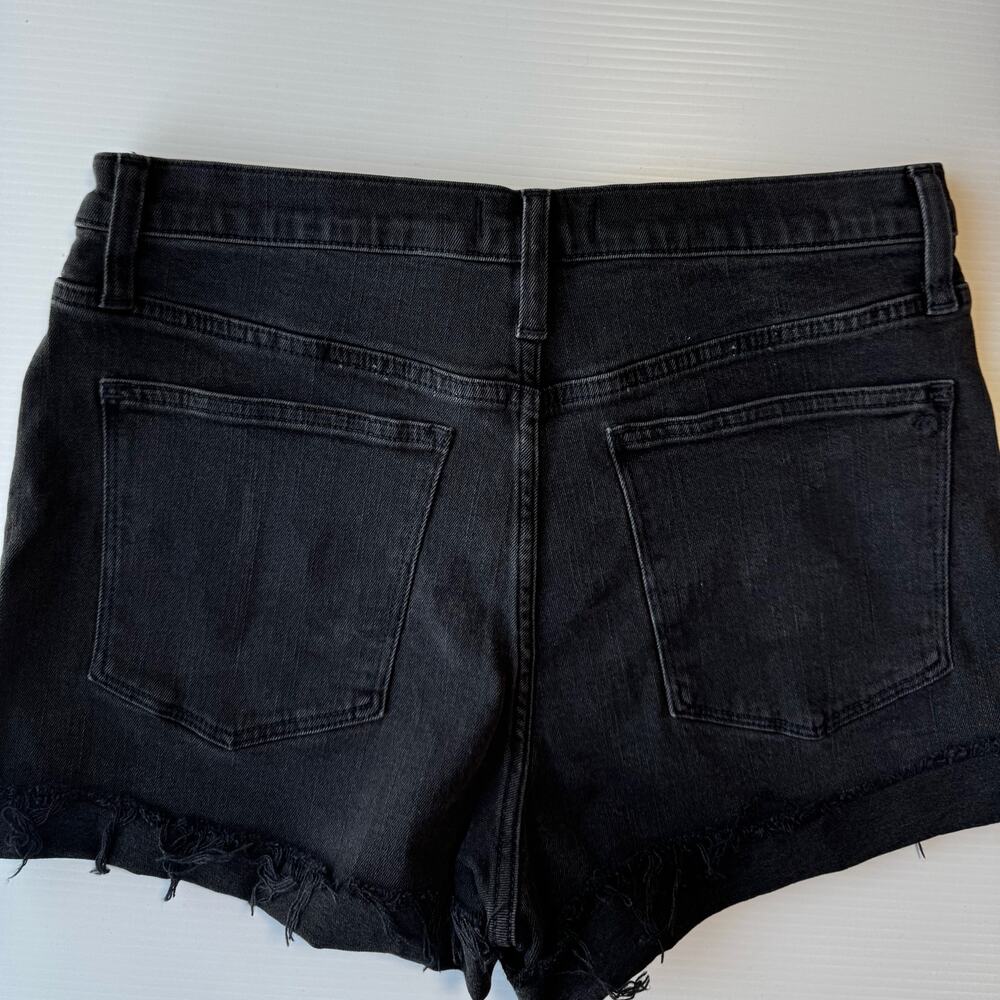 Madewell Black High Rise Denim Shorts 29 Grunge Festival Edgy Indie Sleaze Y2K - Picture 8 of 16